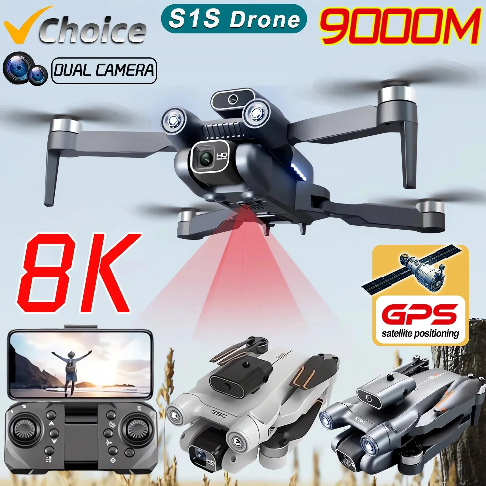 Drone Kit Professional - New S1S 5G GPS Drone Camera