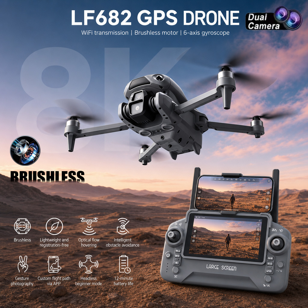 Drone Kit Professional - New LF682 Drone 8K Dual Camera